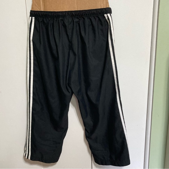 Adidas 3 Stripe 3 Quarter Women's Black White Track Running Pants Medium - Picture 7 of 12